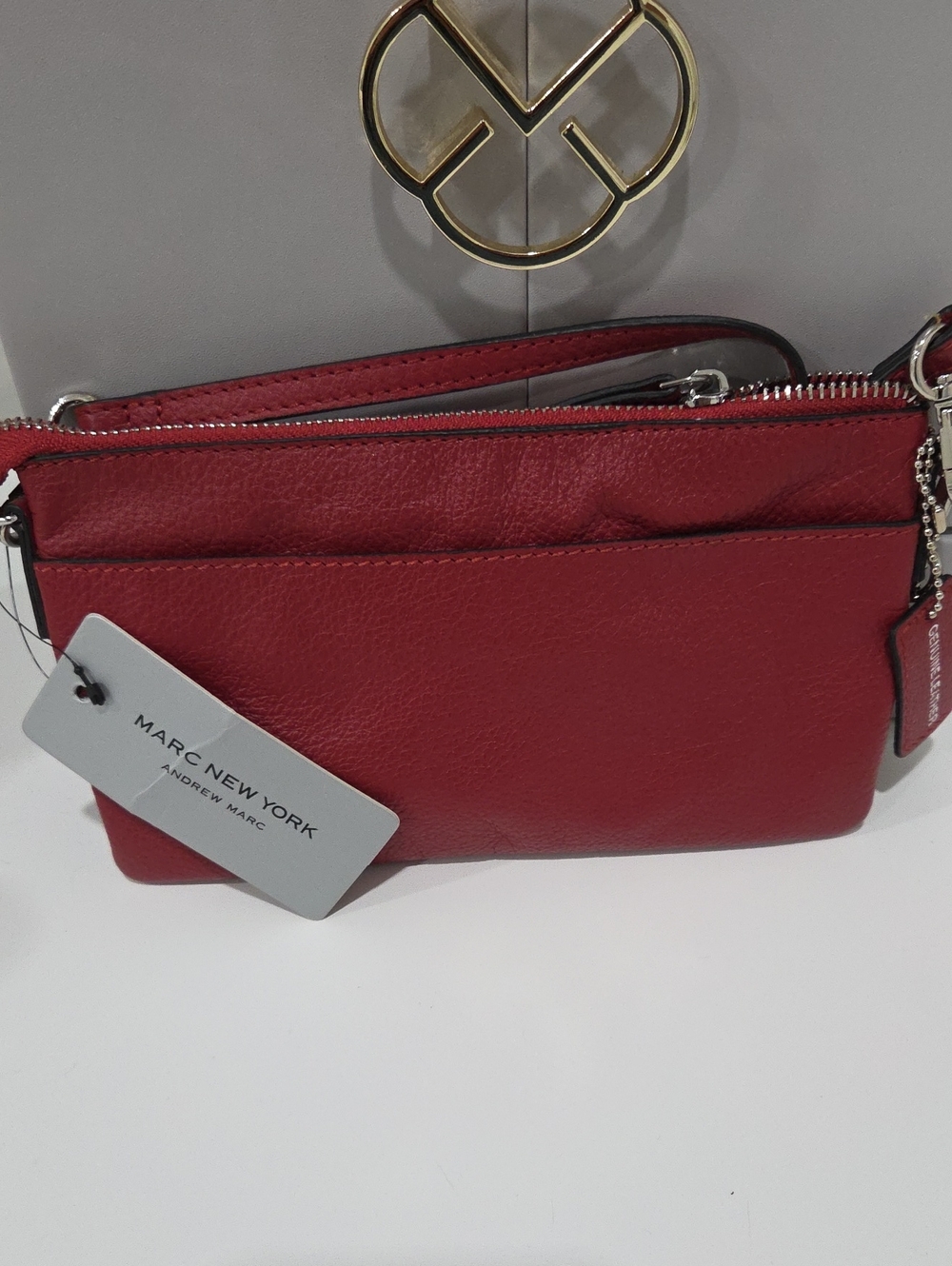 Marc New York Red Leather Clutch Wristlet